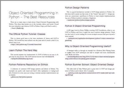 Python OOP Cheat Sheet